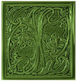 Búzavirágos szecessziós csempe